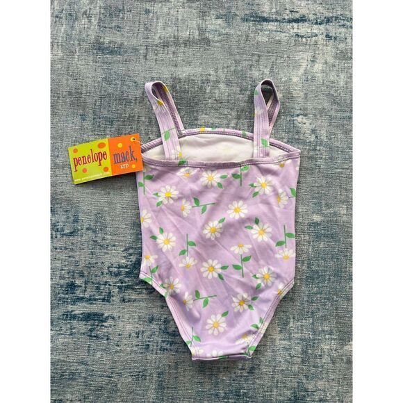 NWT! Penelope Mack Lavender White Daisy Swimsuit 18 Months - Picture 2 of 4
